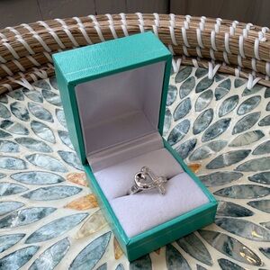 Tiffany & Co. Paloma Picasso Crossed Heart Ring Sterling Silver, Vintage 90’s🖤